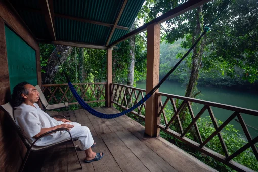 Campamento lacandones en la Selva de Chiapas